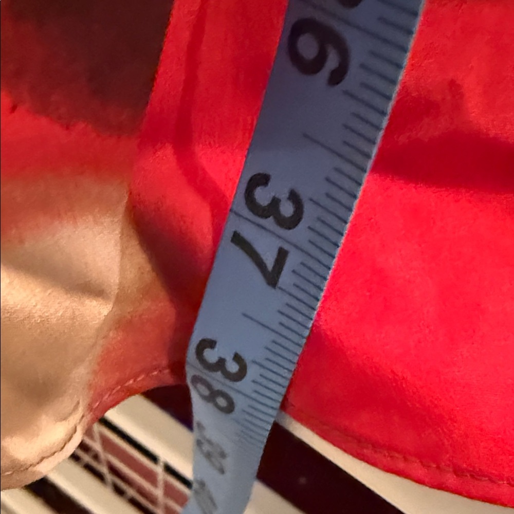 Ellen Tracy Vibrant Red and Brown Sleeveless Dress - Picture 10 of 10